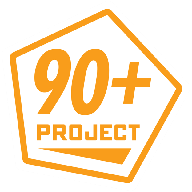 90+ logo